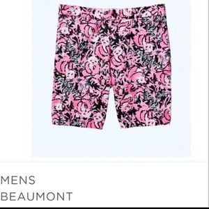 NWT Men’s Lilly Pulitzer Panda hibiscus Shorts 32